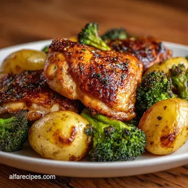 Easy Sheet Pan Chicken & Potatoes Recipe Card