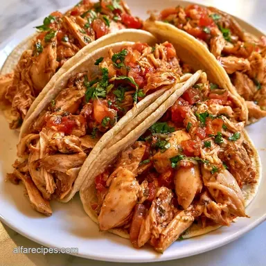 Shredded Chicken Street Tacos for 4