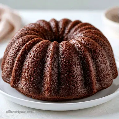 Simple Chocolate Bundt Cake for 12 Recipe Card