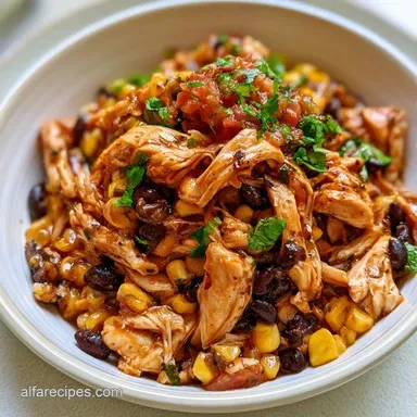 Southwest Shredded Chicken: Slow-Cooked Recipe Card