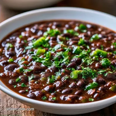 Spicy Black Bean Soup for 4 Servings