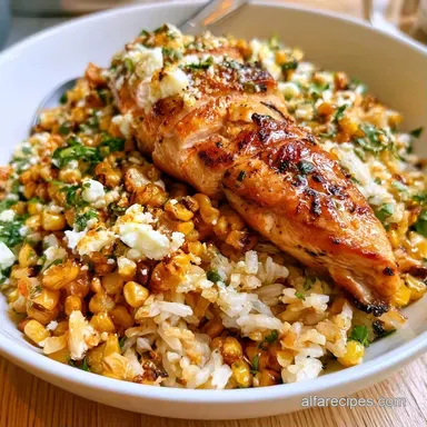 Street Corn Chicken Bowl Meal Prep Recipe Card