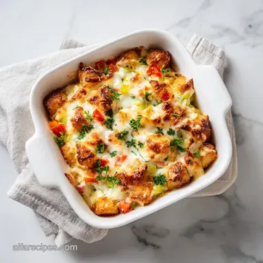 Tater Tot Breakfast Casserole in 65 Minutes with Turkey Sausage Recipe Card