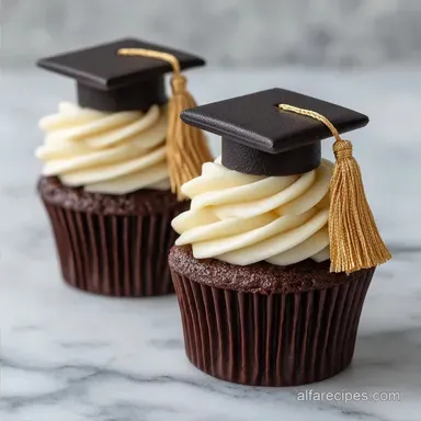 Unique Graduation Cap Cupcakes for 24