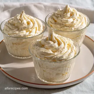 White Chocolate Mousse Cup for 4 Servings Recipe Card