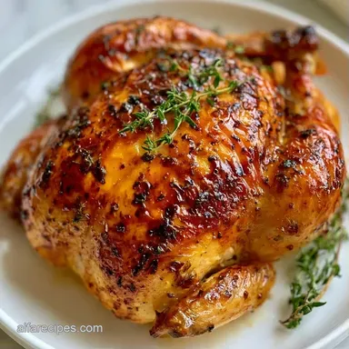 Whole Roasted Chicken Recipe: Crispy Recipe Card