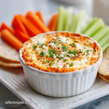 Buffalo Chicken Dip: 20 Min Prep Recipe Card