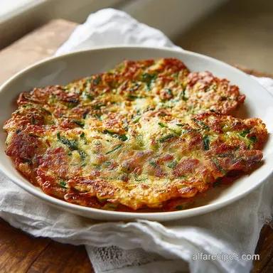 Yachaejeon Korean Vegetable Pancake Recipe for 2 Recipe Card