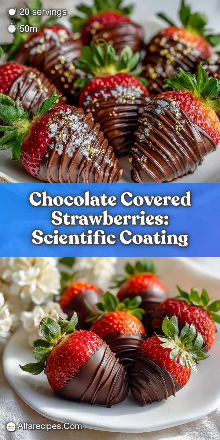 Close-up of a perfectly chocolate-covered strawberry. Shiny, smooth chocolate contrasts with the tiny seeds on the bright ...