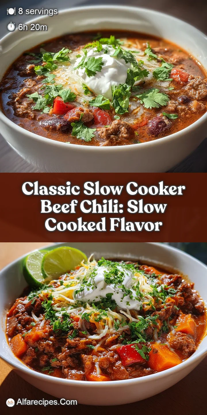 Close-up of hearty beef chili showing tender chunks of beef, beans, and a thick, savory sauce, glistening with a hint of oil.