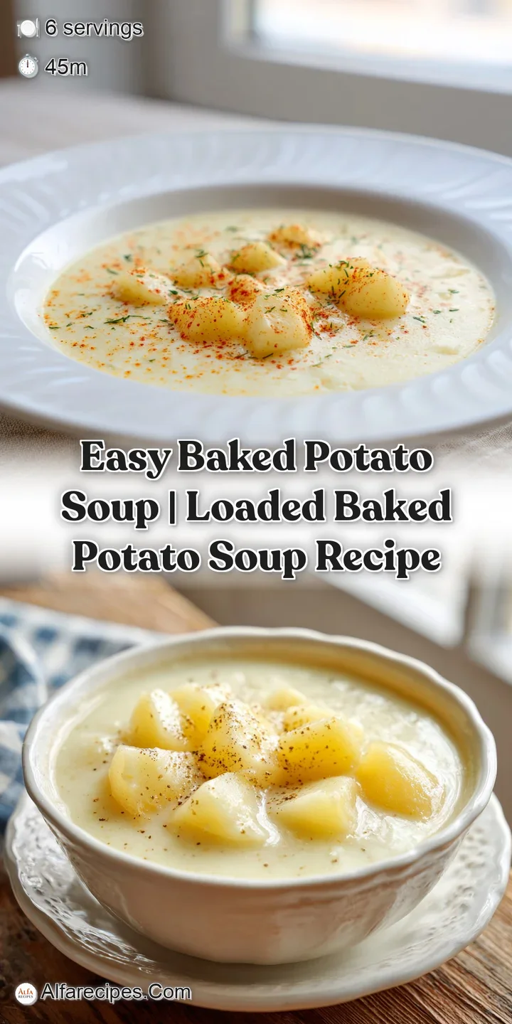 Close-up of a spoonful of rich, creamy white soup with melted cheese and a sprinkle of fresh green herbs.