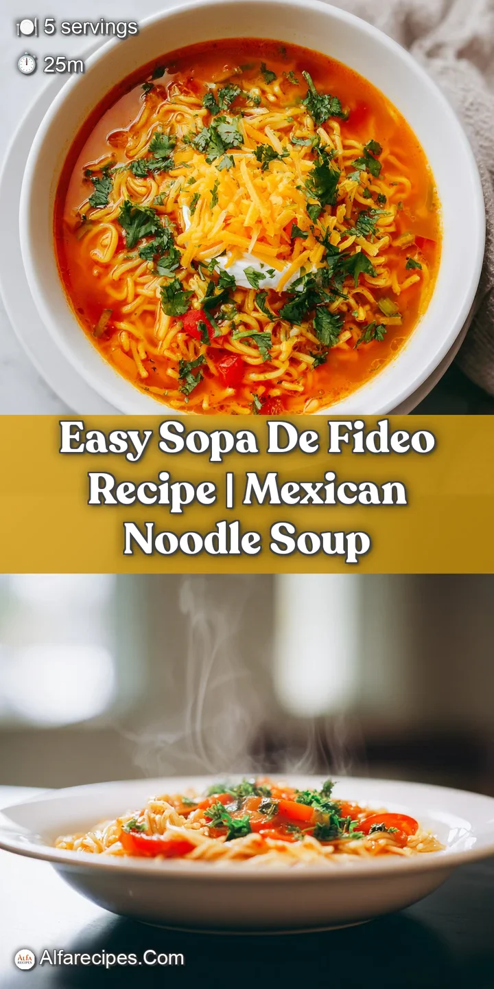 Close-up of tender noodles and vibrant vegetables swimming in rich, flavorful broth, topped with fresh cilantro in Mexican...