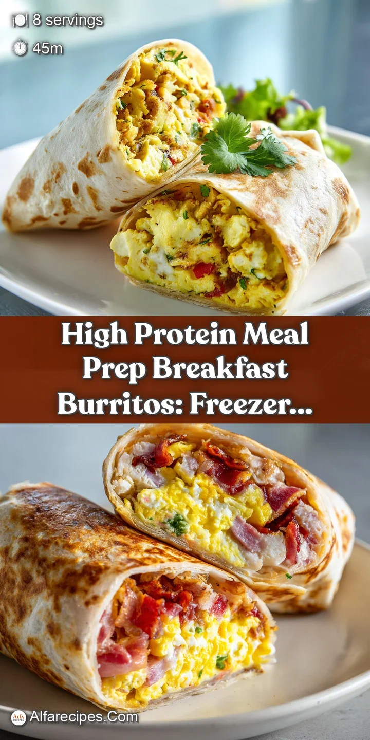Close-up of a flaky breakfast burrito, steam rising, revealing a filling of melted cheese, savory sausage, and fluffy scra...