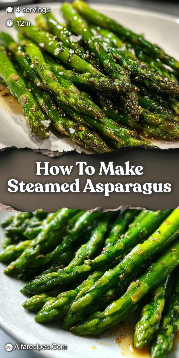 Close-up of tender, bright green steamed asparagus. Delicate spears gleam, promising a light, refreshing flavor and perfec...