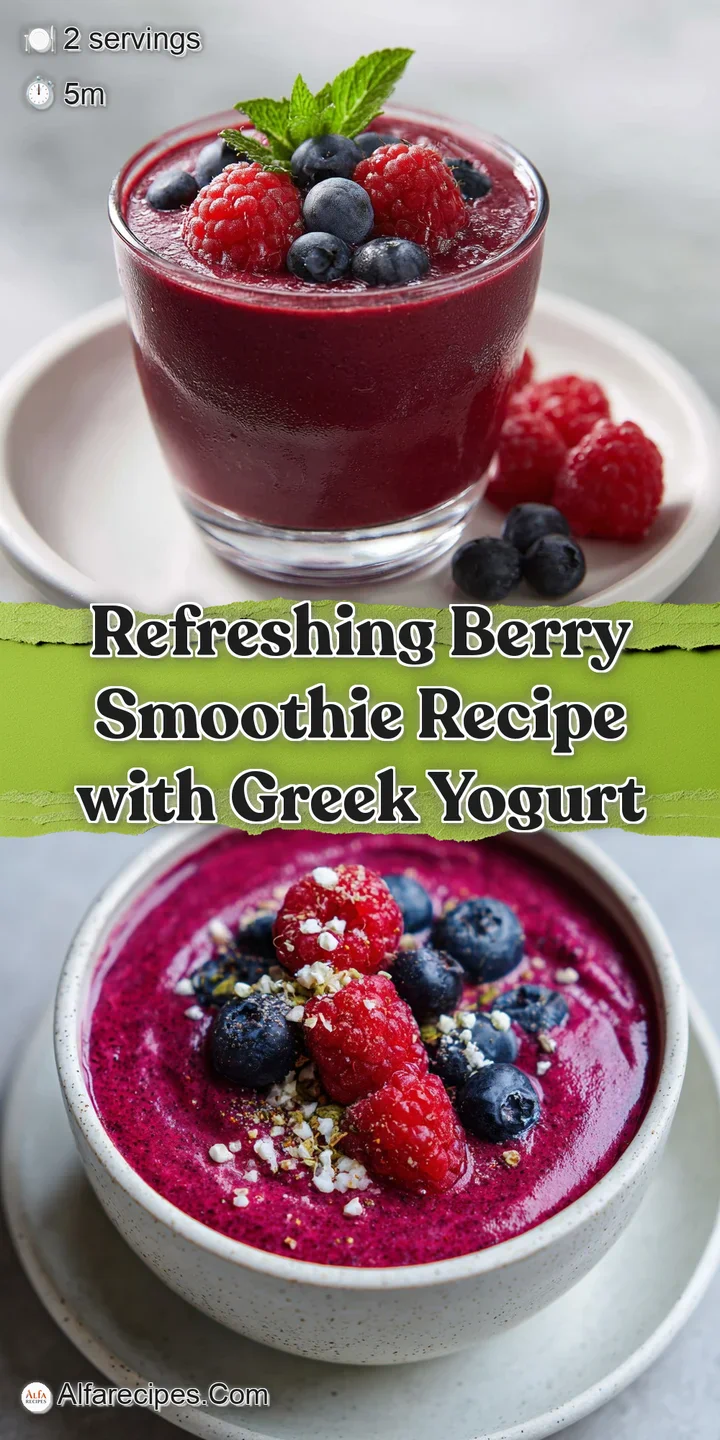 Close-up of a refreshing berry smoothie, showcasing its thick, creamy texture and vibrant color, dusted with chia seeds.