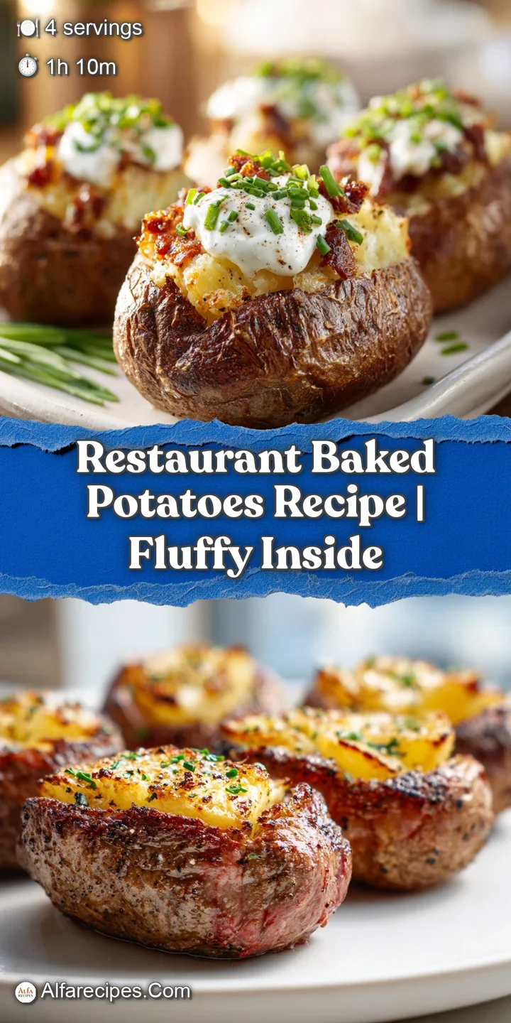 Close-up of a warm, fluffy baked potato with a generous dollop of creamy sour cream and savory, crumbled bacon. Mouthwater...