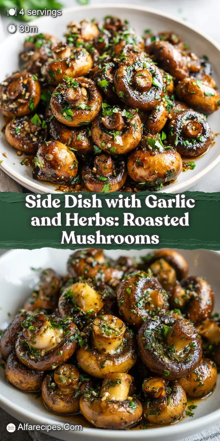 Close-up reveals roasted potatoes, herbs and garlic cloves glistening in oil, aromatic steam rising for a tempting appetizer.