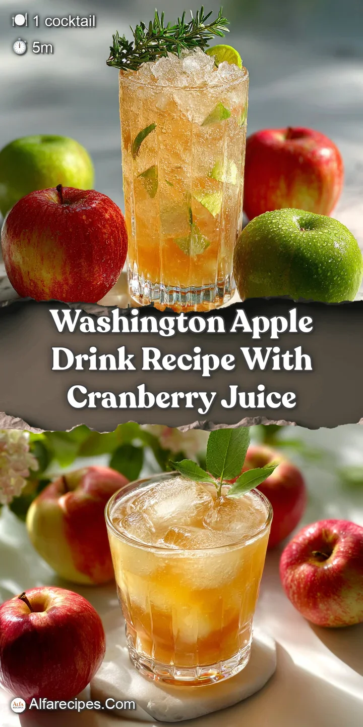 Close-up of a refreshing red apple cocktail; ice swirling in the glass and glistening condensation shows how cold and refr...