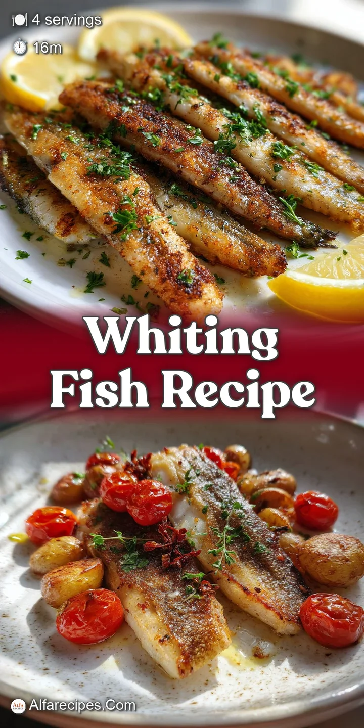 Close-up of baked white fish, showing crispy, golden edges and moist, flaky interior. Parsley provides fresh color and ar...