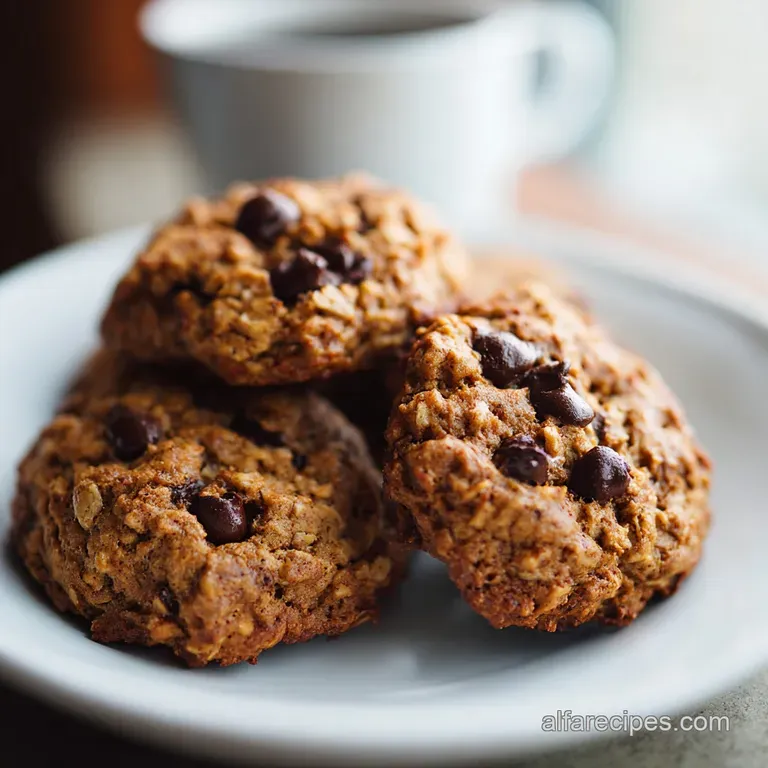A stack of freshly baked cookies, lightly dusted with powdered sugar, artfully arranged on a white plate.