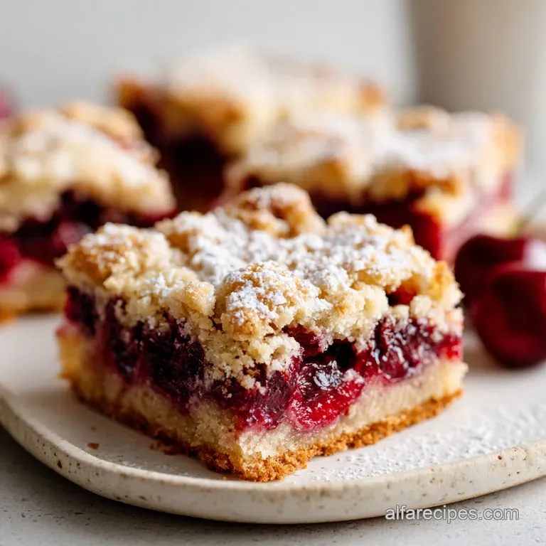 Cherry Pie Bars with Vanilla Glaze: Buttery and Tart