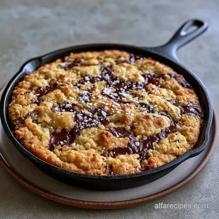 Healthier Cast Iron Chocolate Chip Skillet Cookie