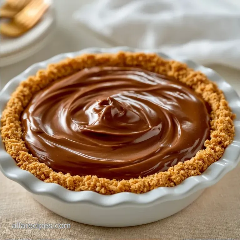 Chocolate Cream Pie Recipe with Graham Crust