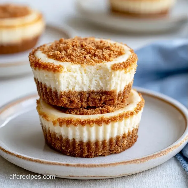 Eight dainty glass cups filled with layered white cream and golden crusts on a polished white marble platter.
