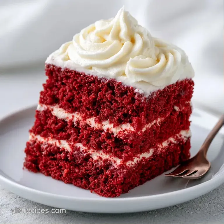 A neat slice of bright, moist cake on a white plate, topped with a swirl of cream and a single fresh raspberry.
