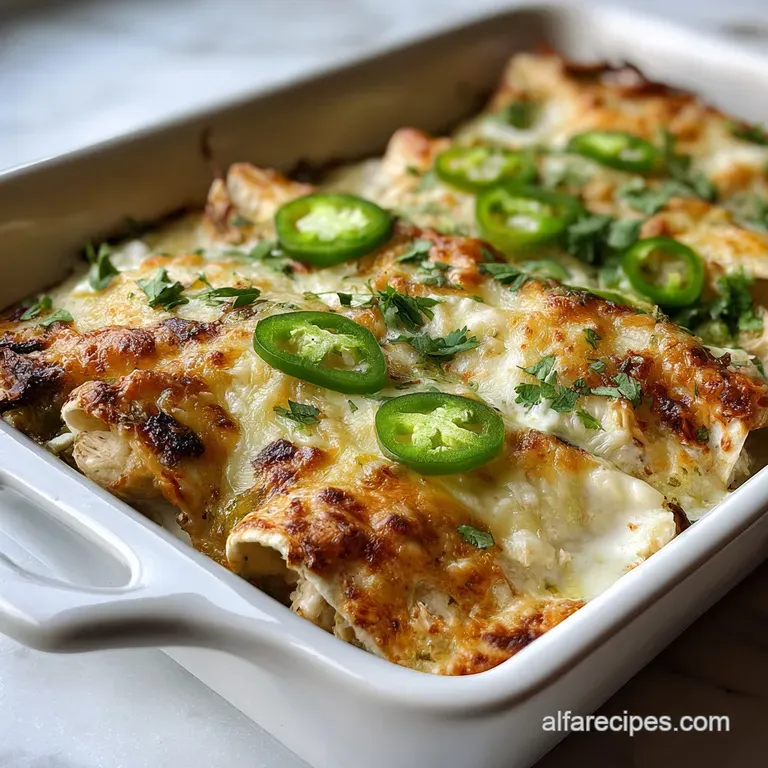 Sour Cream and Cream of Chicken Enchiladas with Green Chiles