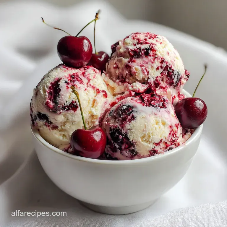 Vanilla Cherry Ice Cream: Velvety Texture
