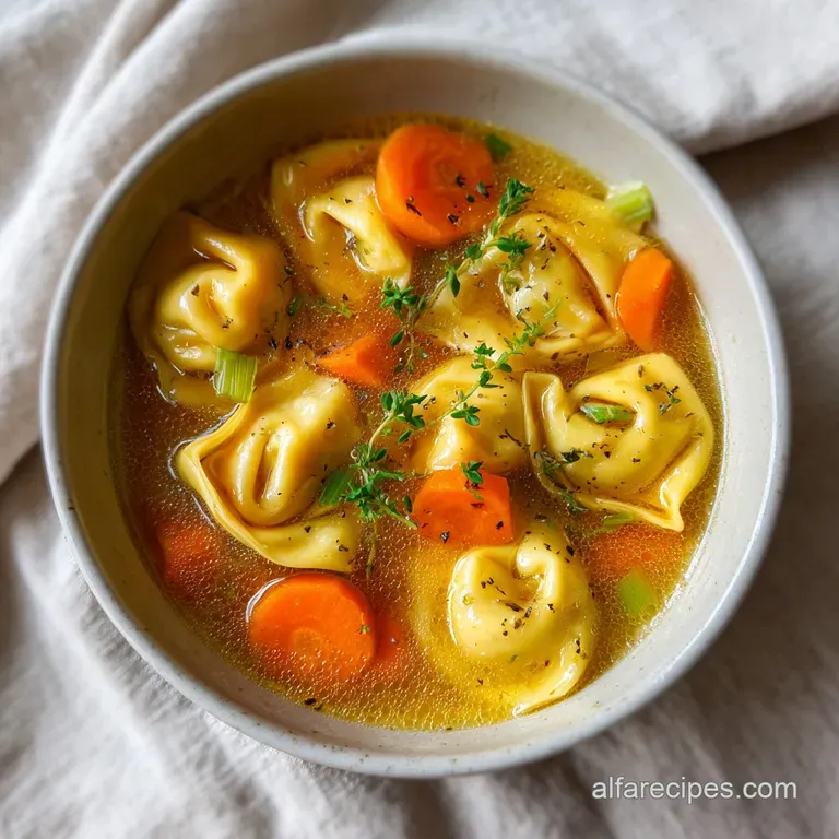 White ceramic bowl of creamy soup topped with fresh parsley and cracked pepper on a rustic wooden tabletop.