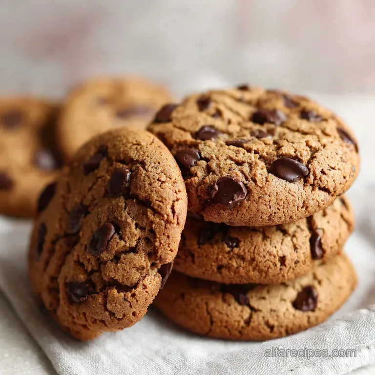 Stack of warm, rustic cookies cooling on a wire rack, hinting at homemade goodness and a melt-in-your-mouth experience.