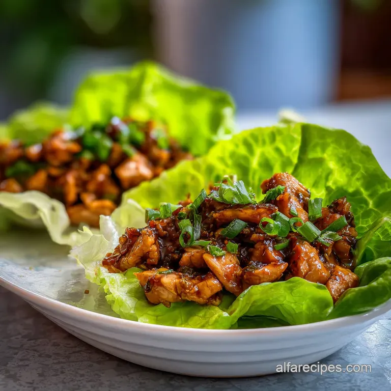 Chicken Lettuce Wrap with Garlic