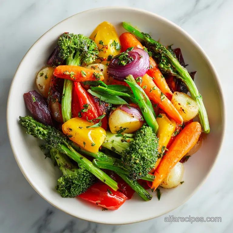 Vegetable Recipe with Garlic and Herbs: Roasted