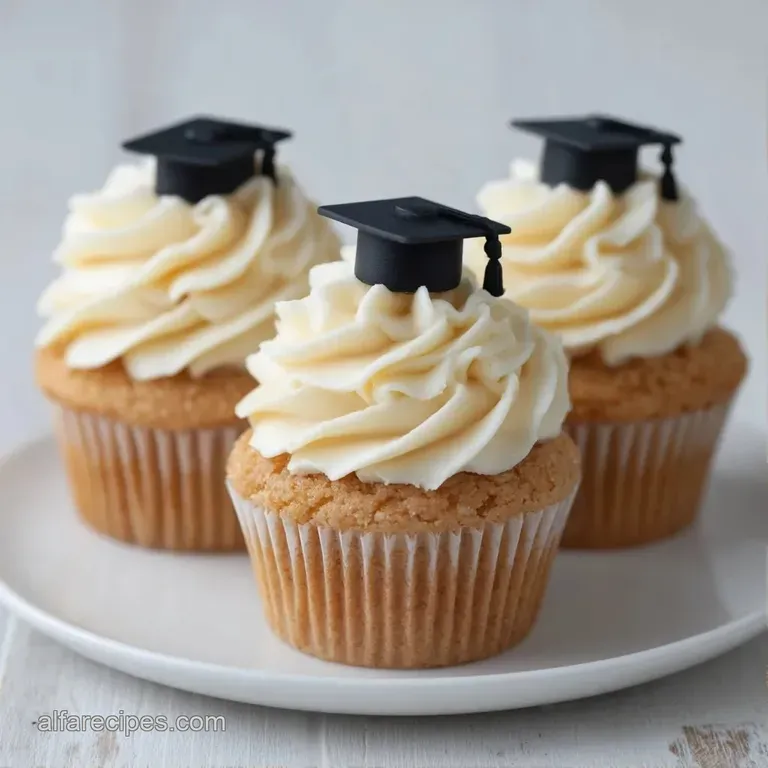Twelve frosted cakes neatly arranged on a tiered white ceramic stand with elegant gold metallic accents.
