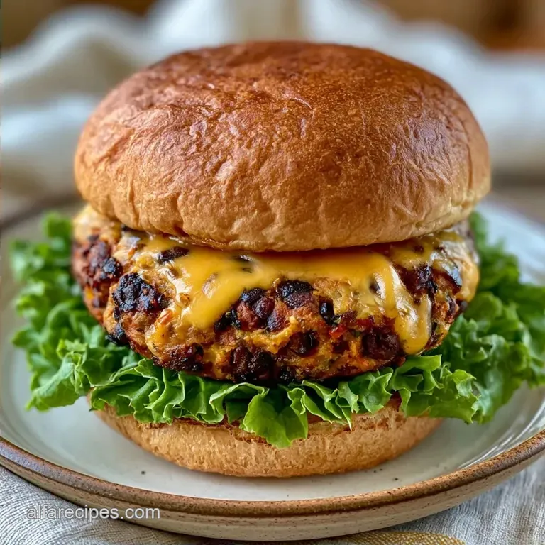 Hearty Black Bean Burgers with Oat Flour