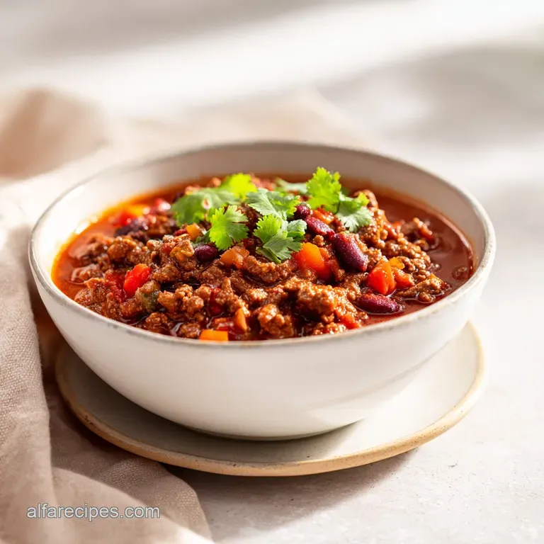 Homemade Chili With Beef And Sausage