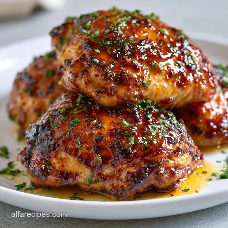 Sticky Honey Garlic Chicken Thighs: Savory Glaze