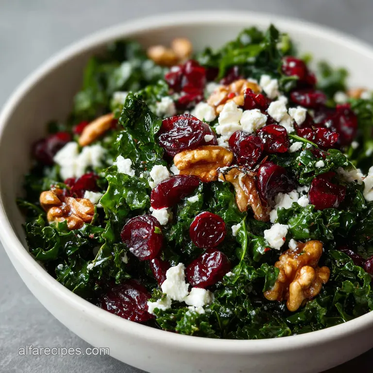 Kale Salad Recipe with Cranberry Walnut: Fresh and Vibrant