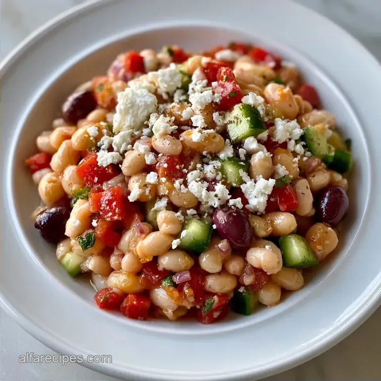 Mediterranean White Bean Salad with Feta