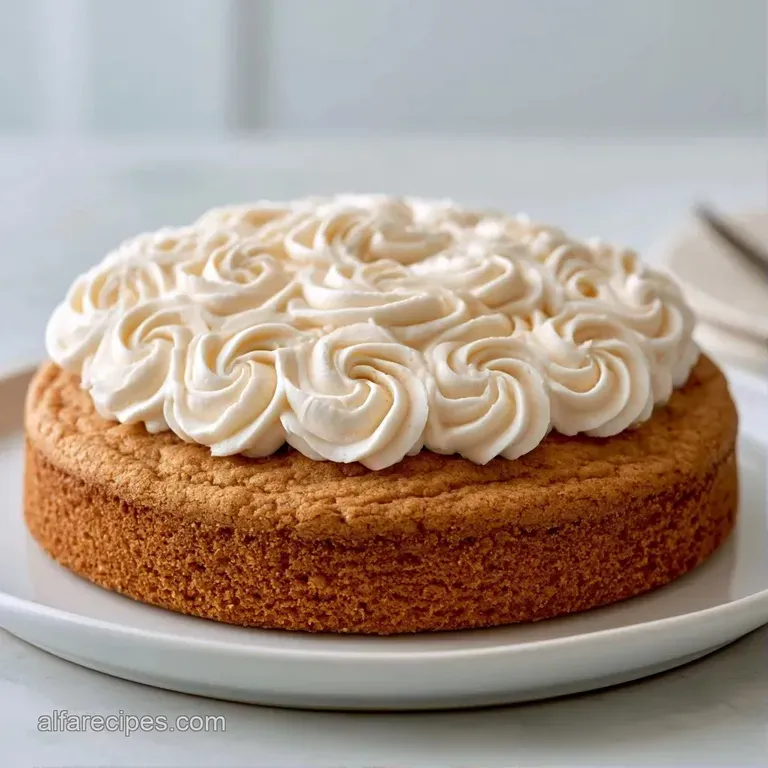 A large, golden sugar cookie cake on a white ceramic platter, accented with elegant blue frosting and bright sprinkles.