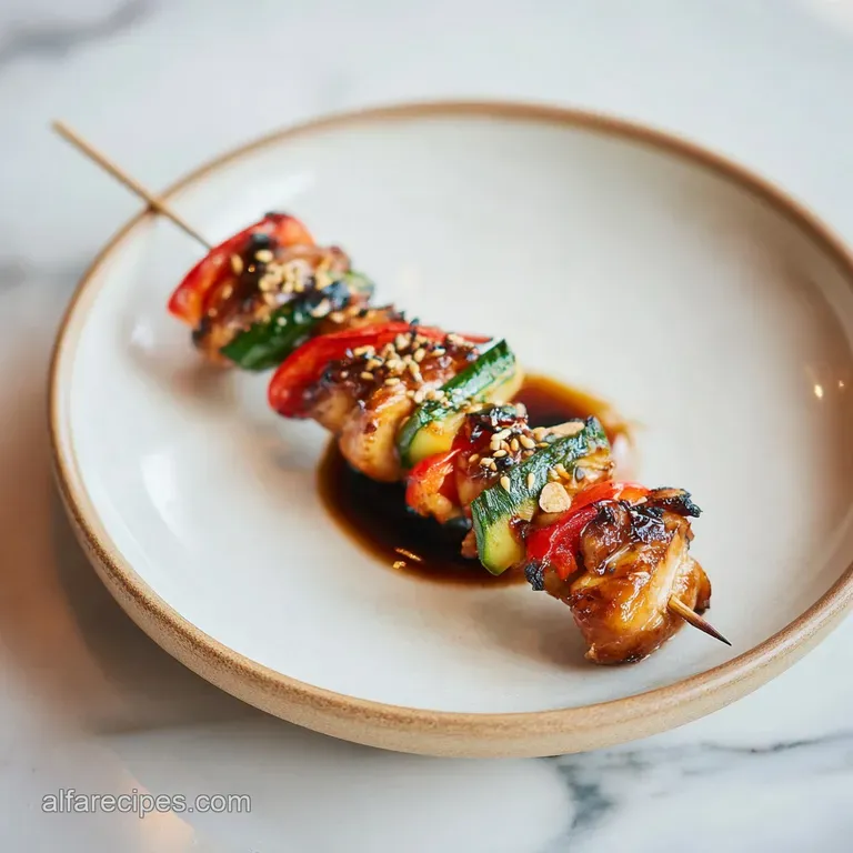 Paleo Chicken Yakitori Japanese Skewers with Ginger