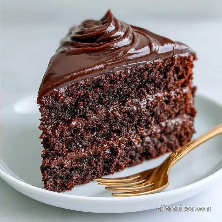 Rich Chocolate Fudge Cake with Glossy Ganache