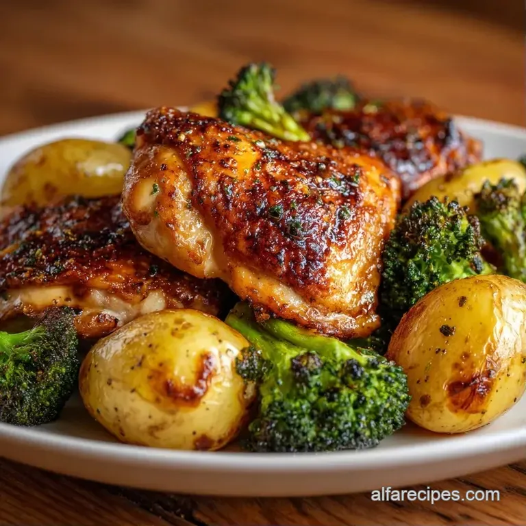 Sliced roasted chicken breast atop tender gold potatoes, garnished with fresh parsley on a clean white ceramic plate.