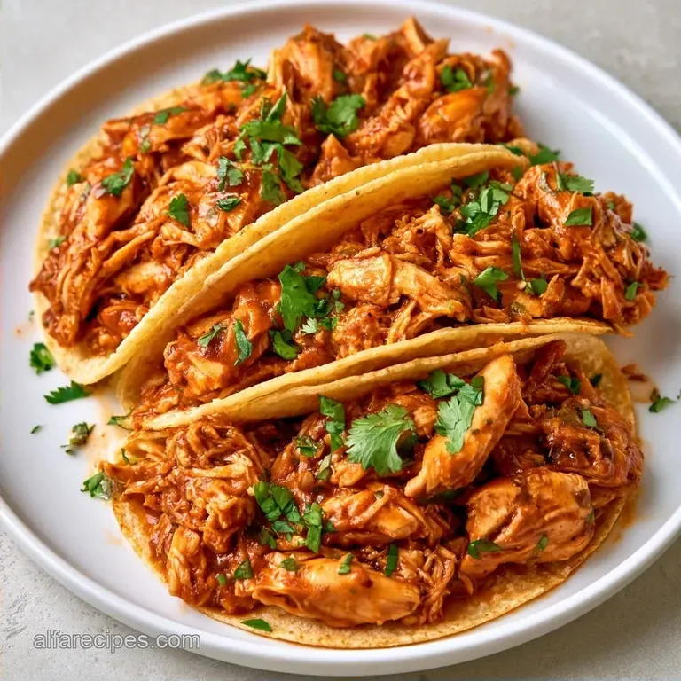 Slow-Cooked Shredded Chicken Tacos