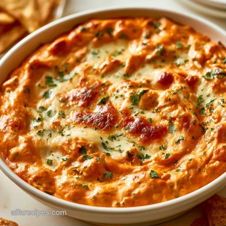 Molten orange cheese dip served in a white bowl surrounded by crisp celery sticks and golden tortilla chips.