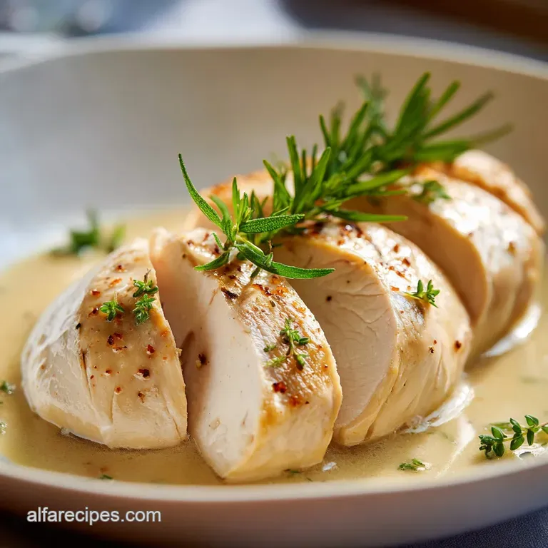 Tender Chicken in Broth