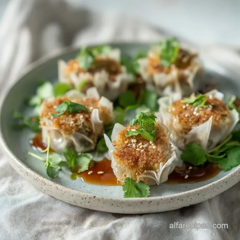 Crispy Ground Turkey Rice Paper Dumplings