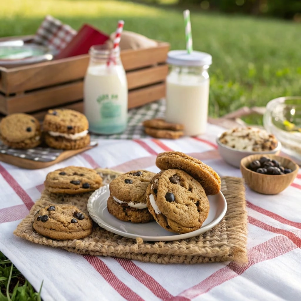 Portable Hy-Vee To-Go Cookies & Cream Mix in a resealable pouch.